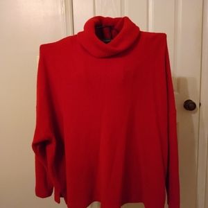 Old Navy red cowl neck sweater. NWOT. Cotton and polyester.  Drop shoulder. XXL.